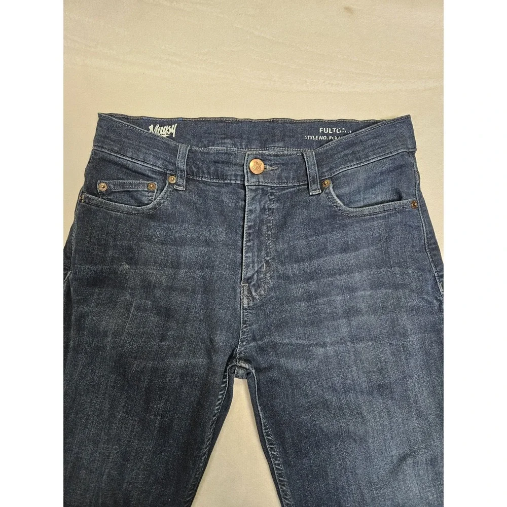 MUGSY Jeans Mens‎ 31x30* Blue Fultons Slim Straight Dark Wash Denim FXL3NFU